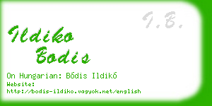 ildiko bodis business card