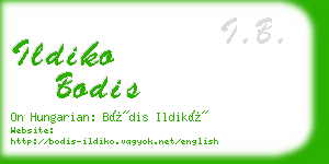 ildiko bodis business card